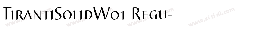 TirantiSolidW01 Regu字体转换